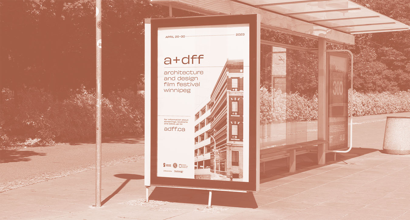 bus shelter ad of architecture and design film festival winnipeg