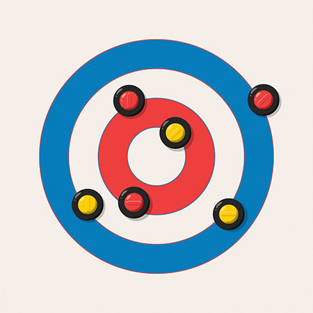 curling target illustration
