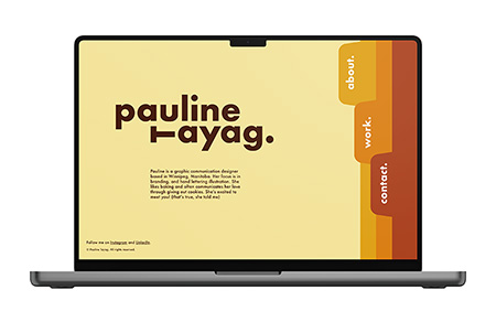 mockup of pauline tayag website yellow ver