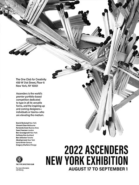 poster for type directors club ascenders exhibition